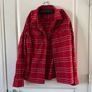 Columbia Red Plaid Button Down Shirt